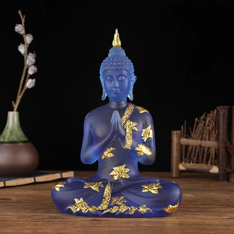 Southeast Asia Thailand home altar protection Sitting Buddha bless safety healthy good luck Decorative Buddha statue
