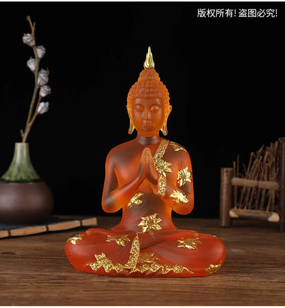 Southeast Asia Thailand home altar protection Sitting Buddha bless safety healthy good luck Decorative Buddha statue