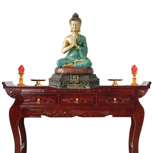 Southeast Asian Buddha statue decorative statue Resin art sculpture Home living room Buddhas  Buddhist supplies 32cm