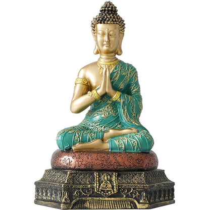 Southeast Asian Buddha statue decorative statue Resin art sculpture Home living room Buddhas  Buddhist supplies 32cm