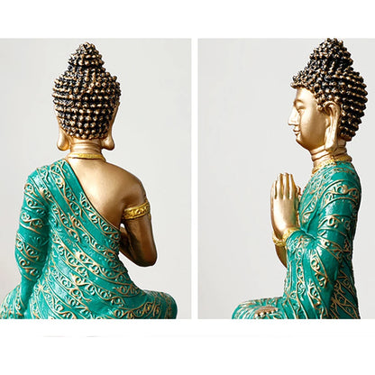 Southeast Asian Buddha statue decorative statue Resin art sculpture Home living room Buddhas  Buddhist supplies 32cm