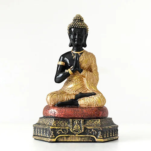 Southeast Asian Buddha statue decorative statue Resin art sculpture Home living room Buddhas  Buddhist supplies 32cm