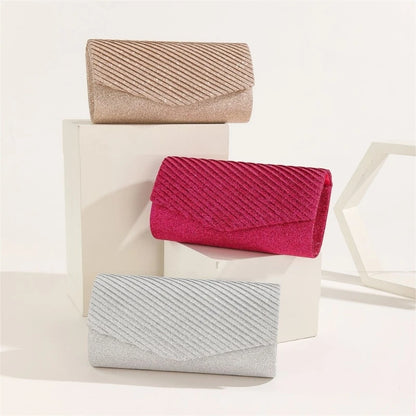 Sparkling Handbag Fashion Envelope Handbag Elegant Evening Clutch Purse Wedding Party Shoulder Bag for Women and Ladies