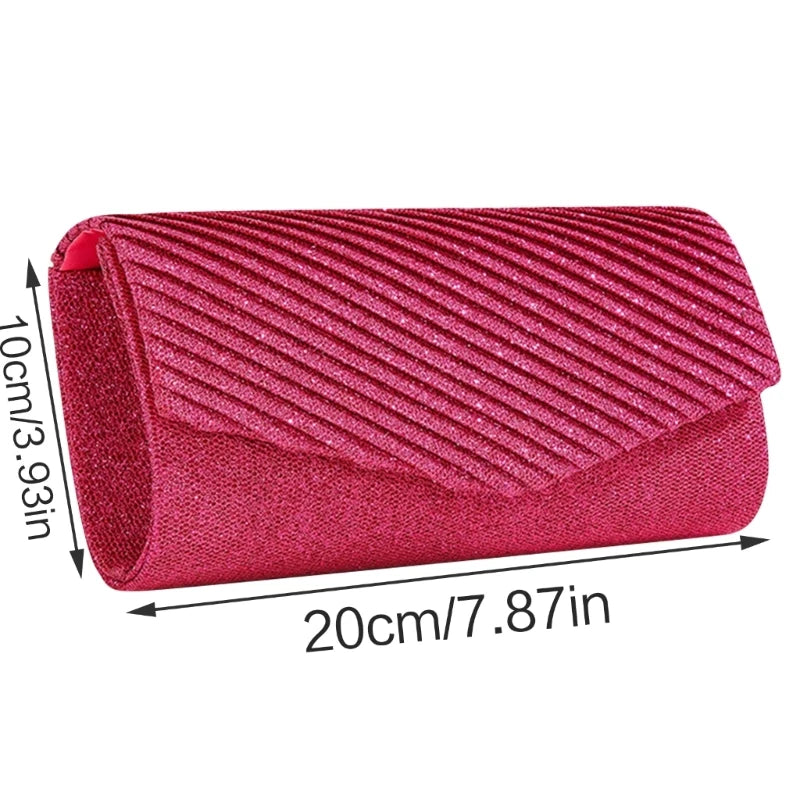 Sparkling Handbag Fashion Envelope Handbag Elegant Evening Clutch Purse Wedding Party Shoulder Bag for Women and Ladies