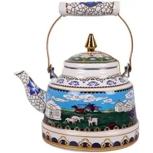 Special Enamel Teapot Mongolian Milk Teapot Eight Treasure Butter Teapot Special Gift Hotel