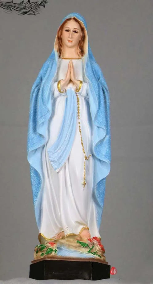 Special Offer 40CM tall # HOME Church TOP Ornament Religious Catholicism Christianism Our Lady at Lourdes Madonna holy statue