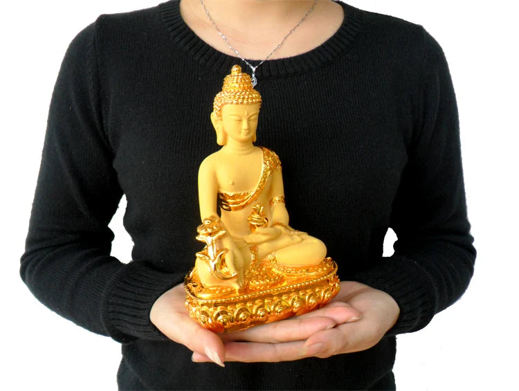 Special Offer-GOOD Buddhism HOME family lobby Effective protection gold the Medicine Buddha FENG SHUI Buddha statue -FREE SHIP