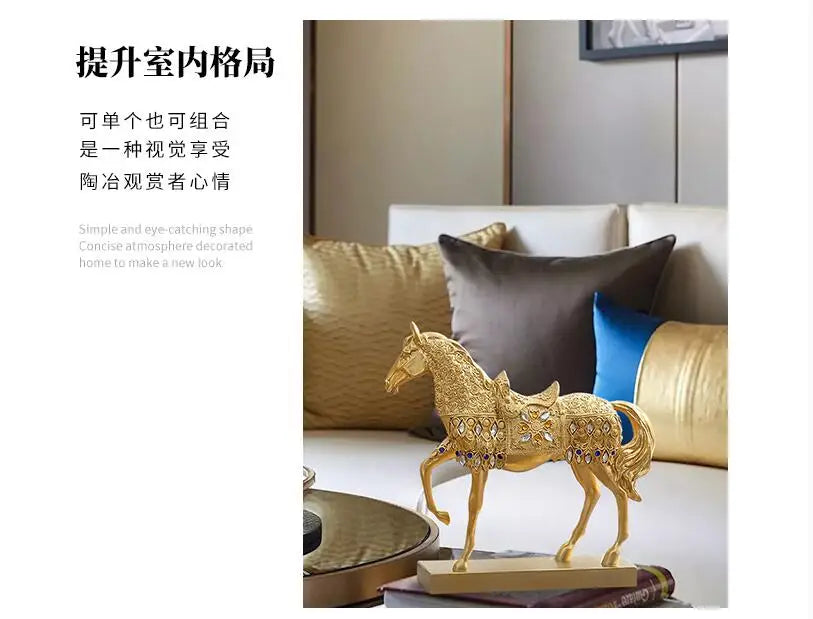 Special Offer HOME Shop lobby decoration Business Money Drawing Good luck Propitious Success HORSE FENG SHUI art Statue