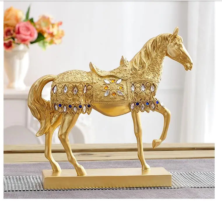 Special Offer HOME Shop lobby decoration Business Money Drawing Good luck Propitious Success HORSE FENG SHUI art Statue