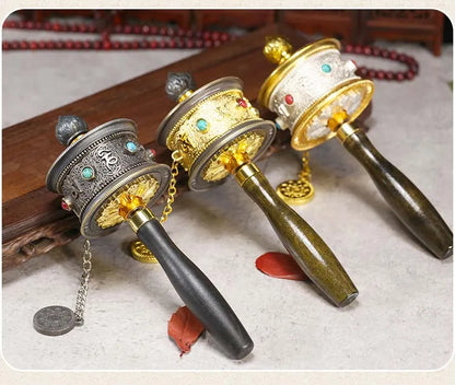 Special Offer Wholesale Buddhist article # Greco-Buddhist Tibet Nepal Buddhism recite chant scriptures Rotating prayer wheel
