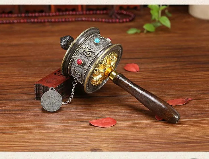 Special Offer Wholesale Buddhist article # Greco-Buddhist Tibet Nepal Buddhism recite chant scriptures Rotating prayer wheel