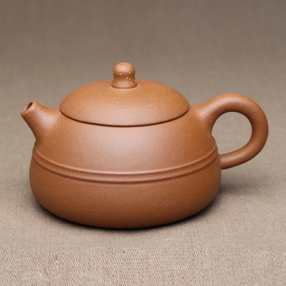 Special offer Yixing authentic teapot 200ml Round two wire copper hammer teapot of small capacity desalination mud ore