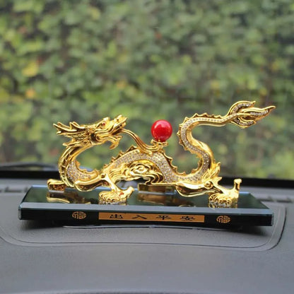 Special promotion  # HOME CAR SHOP Decor exorcise evil spirits GOOD LUCK bring fortune COPPER Divine Dragon talisman statue