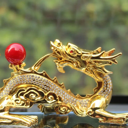 Special promotion  # HOME CAR SHOP Decor exorcise evil spirits GOOD LUCK bring fortune COPPER Divine Dragon talisman statue