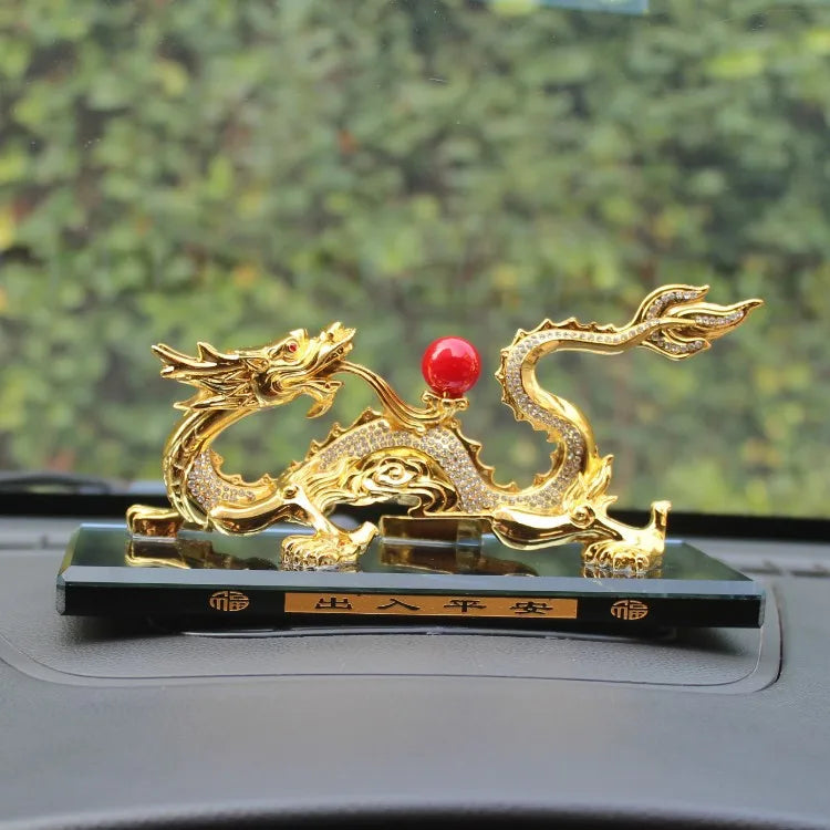 Special promotion  # HOME CAR SHOP Decor exorcise evil spirits GOOD LUCK bring fortune COPPER Divine Dragon talisman statue