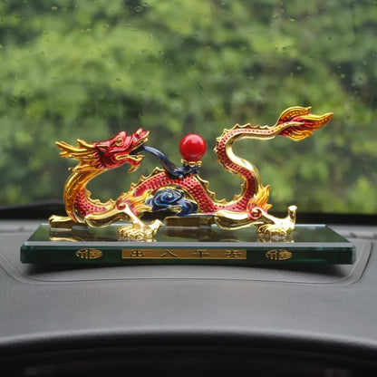 Special promotion  # HOME CAR SHOP Decor exorcise evil spirits GOOD LUCK bring fortune COPPER Divine Dragon talisman statue
