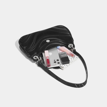 Spectrum Armpit Original Design Y2K Hot Girl Black Silver High-end Messenger Bag chain sweet cool shoulder bag for women
