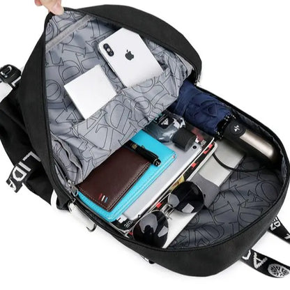 Spiderman USB Teenagers Schoolbags Women Men Laptop Travel Backpack Girl Boys Kids School Book Bags