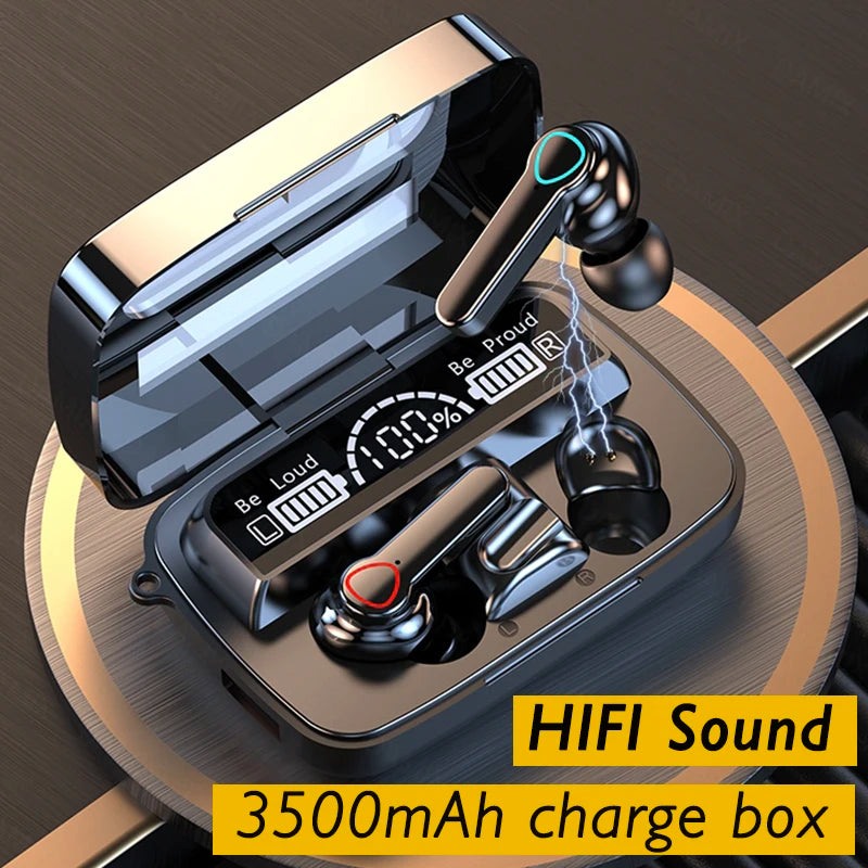 Sports Bluetooth Wireless Headphones with Mic Waterproof Bluetooth Earphones Headset HiFi Stereo Music Earbuds for Phone