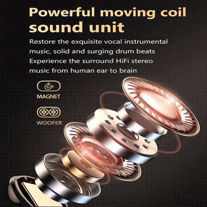 Sports Bluetooth Wireless Headphones with Mic Waterproof Bluetooth Earphones Headset HiFi Stereo Music Earbuds for Phone
