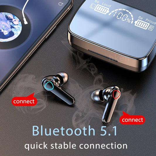 Sports Bluetooth Wireless Headphones with Mic Waterproof Bluetooth Earphones Headset HiFi Stereo Music Earbuds for Phone