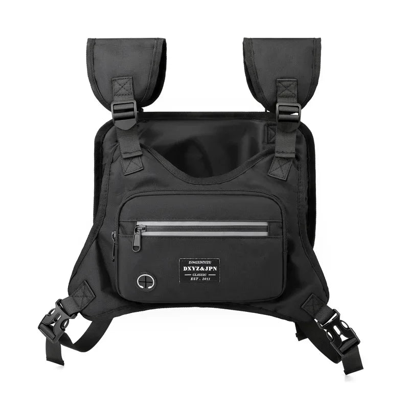 Sports Chest Bag for Men, Water Resistant Lightweight Front Running Vest Bag & Extra Storage for Workouts, Cycling