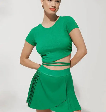 Sports Shorty Skirts Women's Running, Fitness Pockets Dance Skirt