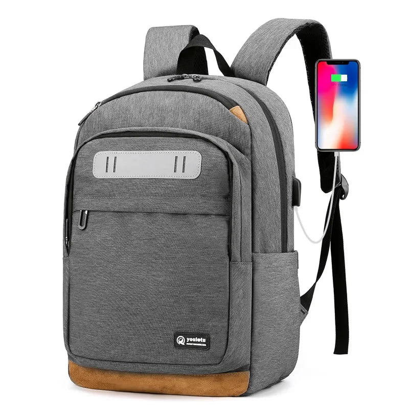 Sports USB Charging Men's Large Capacity Laptop Casual School Bag For Teenager Fashion Man Travel Backpack