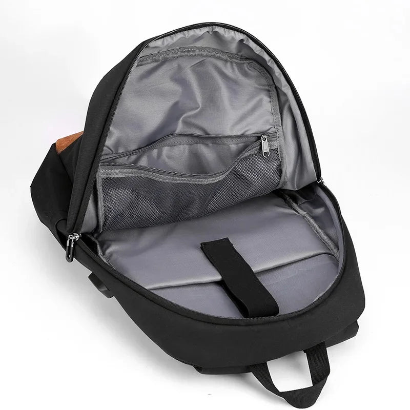 Sports USB Charging Men's Large Capacity Laptop Casual School Bag For Teenager Fashion Man Travel Backpack