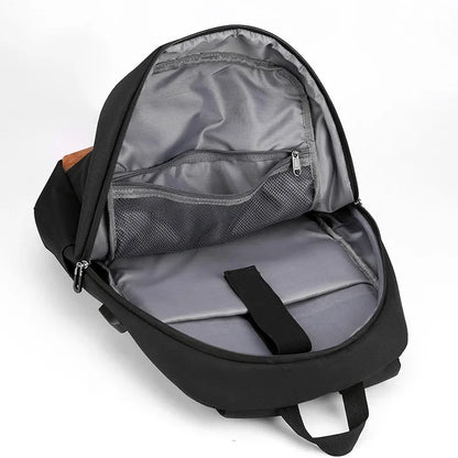 Sports USB Charging Men's Large Capacity Laptop Casual School Bag For Teenager Fashion Man Travel Backpack