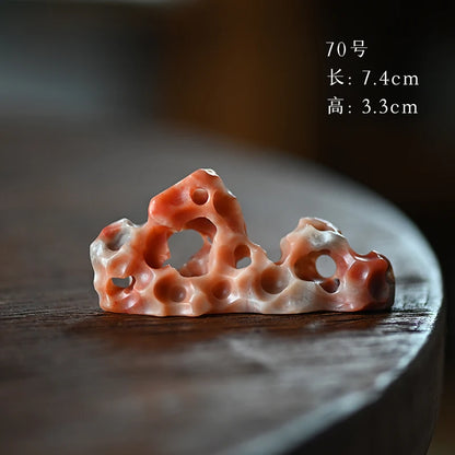 Spray at the beginning of the jingdezhen hand-carved tea pillow aside accompany jade brush the tea-table small place