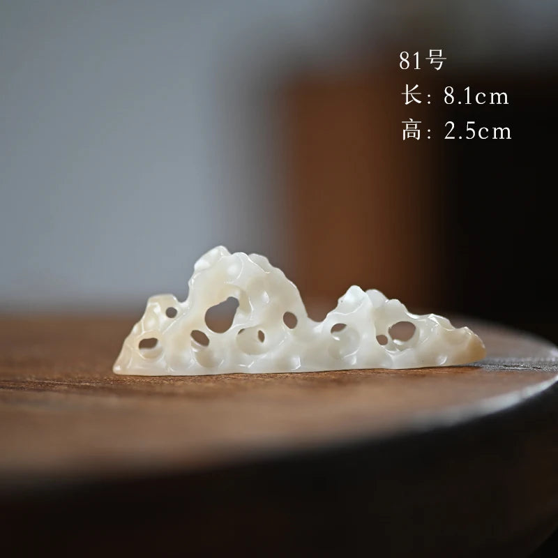 Spray at the beginning of the jingdezhen hand-carved tea pillow aside accompany jade brush the tea-table small place