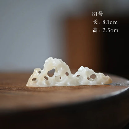 Spray at the beginning of the jingdezhen hand-carved tea pillow aside accompany jade brush the tea-table small place