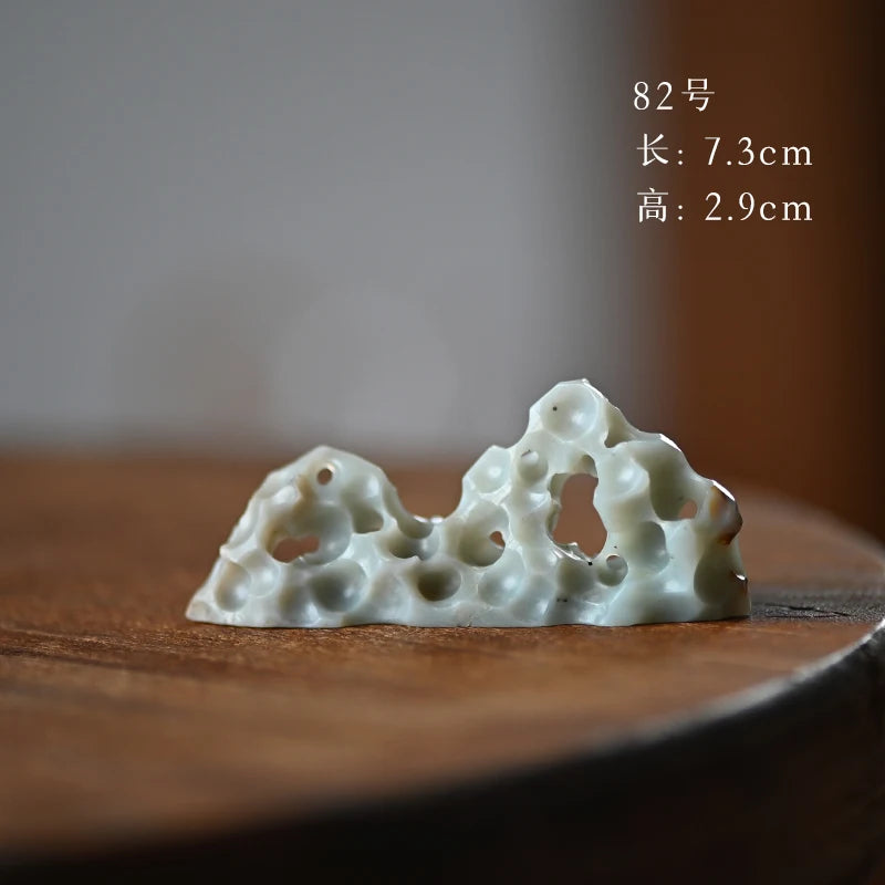 Spray at the beginning of the jingdezhen hand-carved tea pillow aside accompany jade brush the tea-table small place