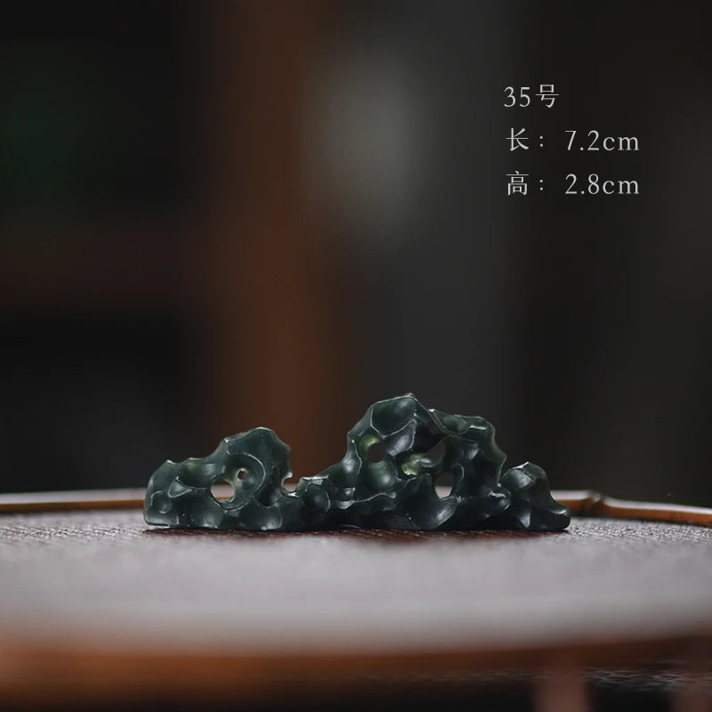 Spray at the beginning of the jingdezhen hand-carved tea pillow aside accompany jade brush the tea-table small place