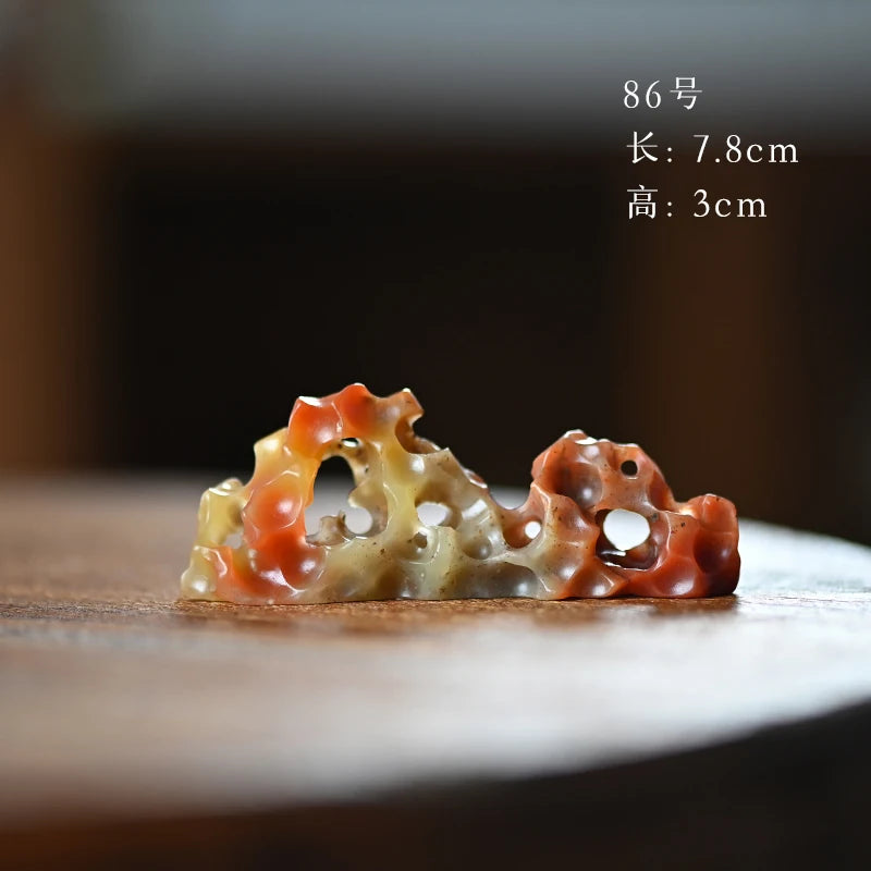 Spray at the beginning of the jingdezhen hand-carved tea pillow aside accompany jade brush the tea-table small place