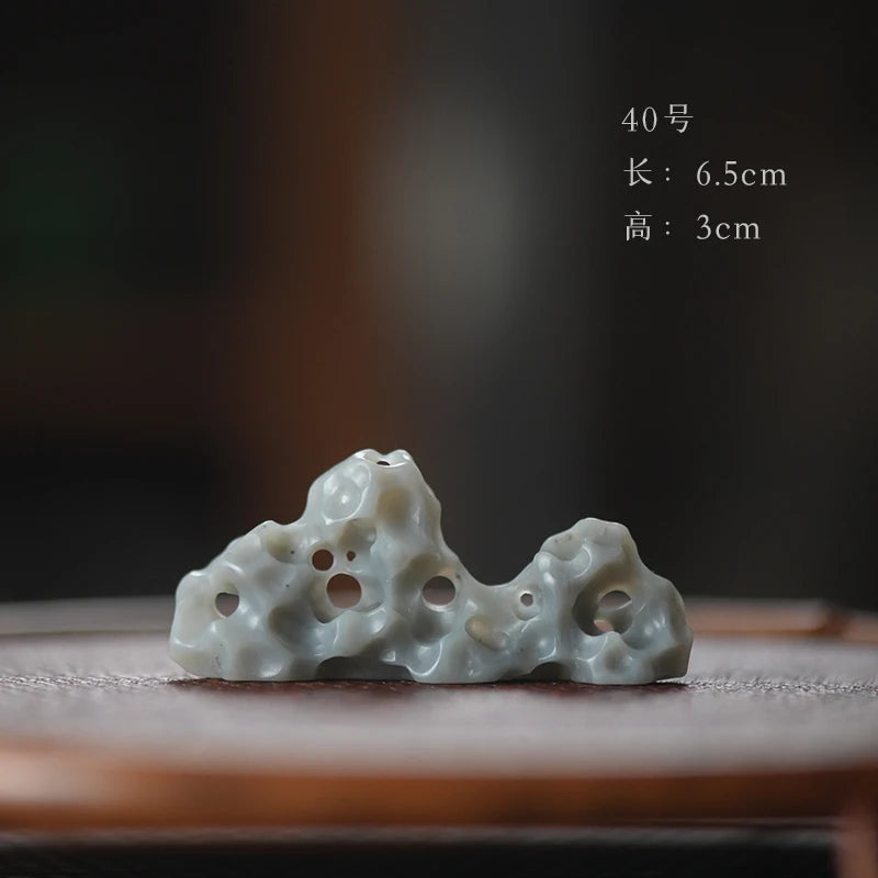 Spray at the beginning of the jingdezhen hand-carved tea pillow aside accompany jade brush the tea-table small place