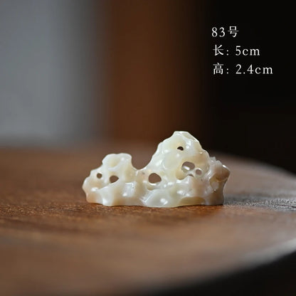 Spray at the beginning of the jingdezhen hand-carved tea pillow aside accompany jade brush the tea-table small place