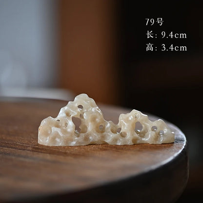 Spray at the beginning of the jingdezhen hand-carved tea pillow aside accompany jade brush the tea-table small place