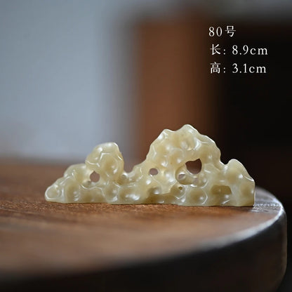 Spray at the beginning of the jingdezhen hand-carved tea pillow aside accompany jade brush the tea-table small place