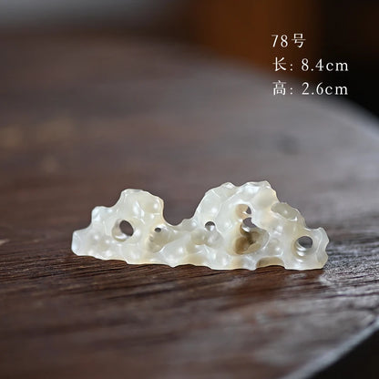 Spray at the beginning of the jingdezhen hand-carved tea pillow aside accompany jade brush the tea-table small place
