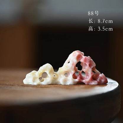 Spray at the beginning of the jingdezhen hand-carved tea pillow aside accompany jade brush the tea-table small place