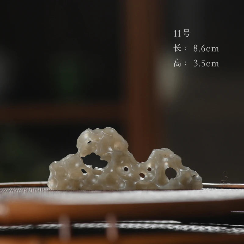 Spray at the beginning of the jingdezhen hand-carved tea pillow aside accompany jade brush the tea-table small place