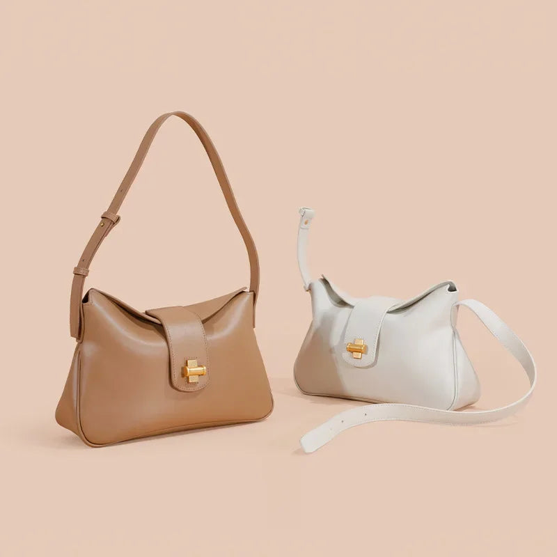 Spring Large-capacity Genuine Leather Women's Shoulder Bag with Shoulder Strap Purses and Handbags  Designer Bags Luxury
