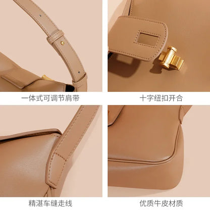 Spring Large-capacity Genuine Leather Women's Shoulder Bag with Shoulder Strap Purses and Handbags  Designer Bags Luxury