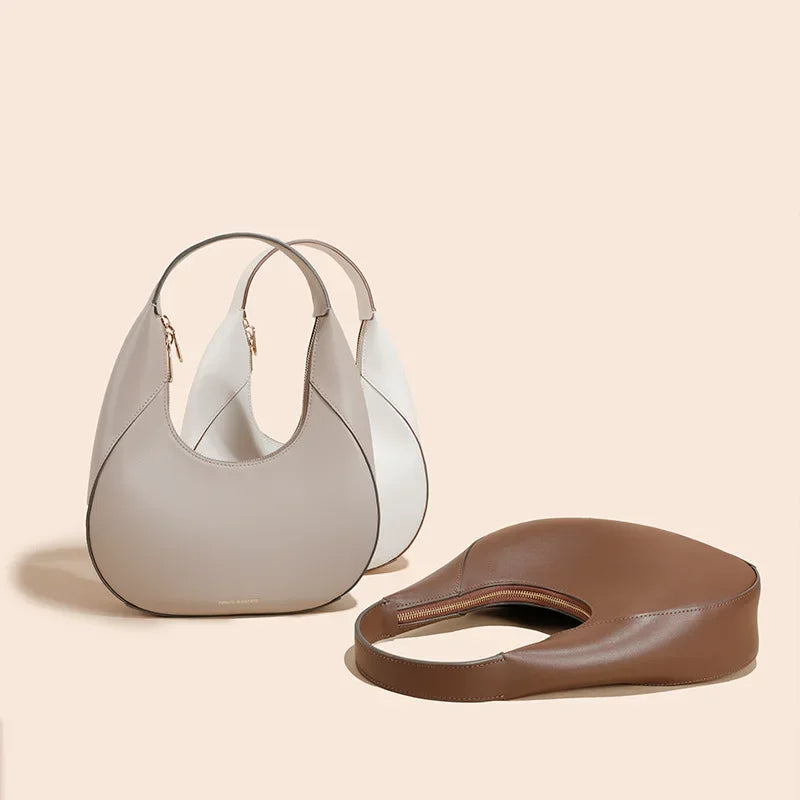 Spring Versatile Shoulder Bag Women's Niche Genuine Leather Bag Designer Bags Luxury  Handbags