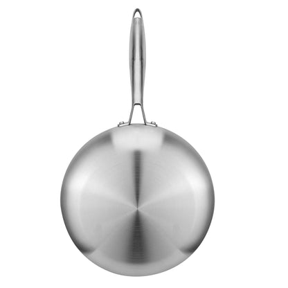 Stainless Steel Frying Pan 304 Stainless Thick 3 Ply Steel Skillet Pans Cooking Pots Non-stick Frying Pans Kitchen Pan Set