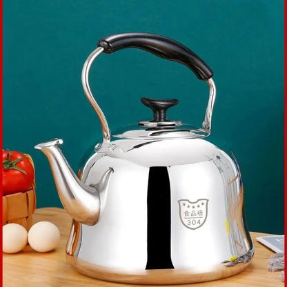 Stainless Steel Kettle Thick Food Grade Gas Whistle Pot Cooker Large Capacity Camping Whistling Teakettle Teapot  Kettle Tea