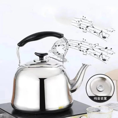 Stainless Steel Kettle Thick Food Grade Gas Whistle Pot Cooker Large Capacity Camping Whistling Teakettle Teapot  Kettle Tea