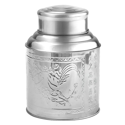Stainless Steel Large Tea Caddy, Tea Packaging Iron Box, Household Portable Mini Metal Tea Box, Small Sealed Tea Canister